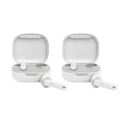 JBL - Set 2 De Audífonos Bluetooth Wave 300 Vibe Tws Blanco