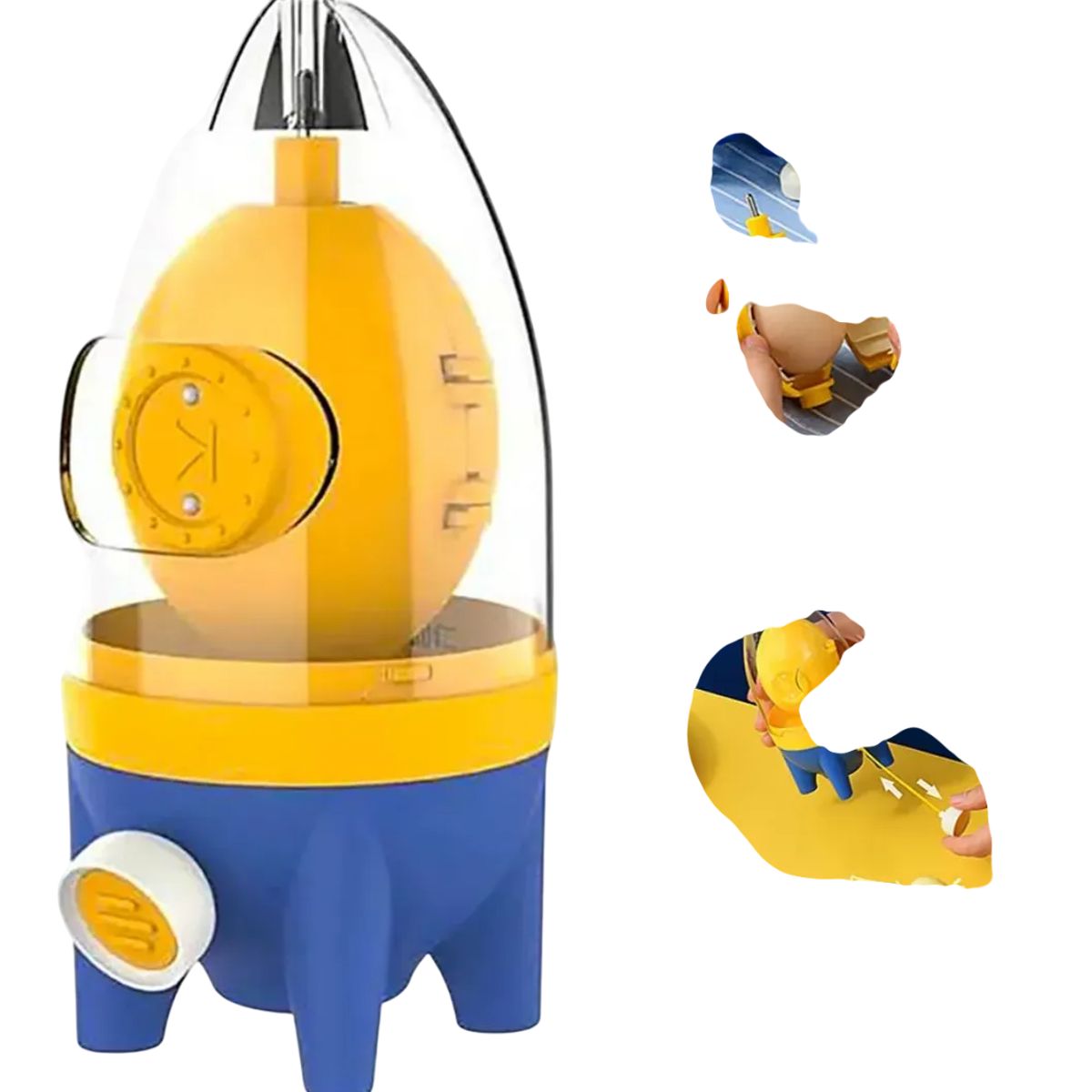 GENERICO - Batidor Manual Huevos Dorado Centrifuga Mezclador Yema Clara