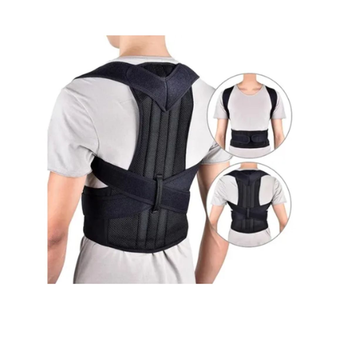 GENERICO - Corrector De Postura Faja Lumbar Básico Ajustable