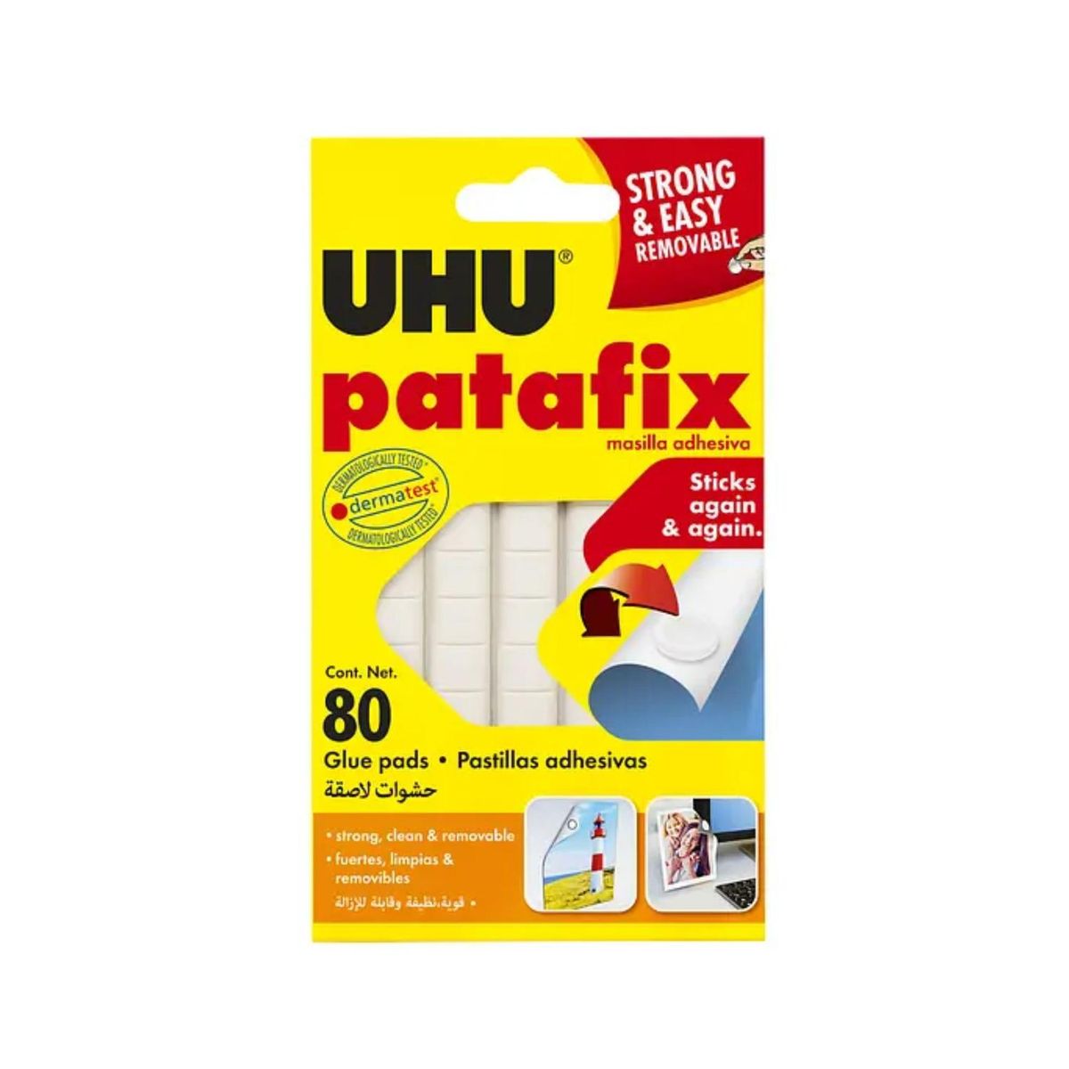 UHU - Uhu Patafix Masilla Adhesiva Pastillas Adhesivas 80unid