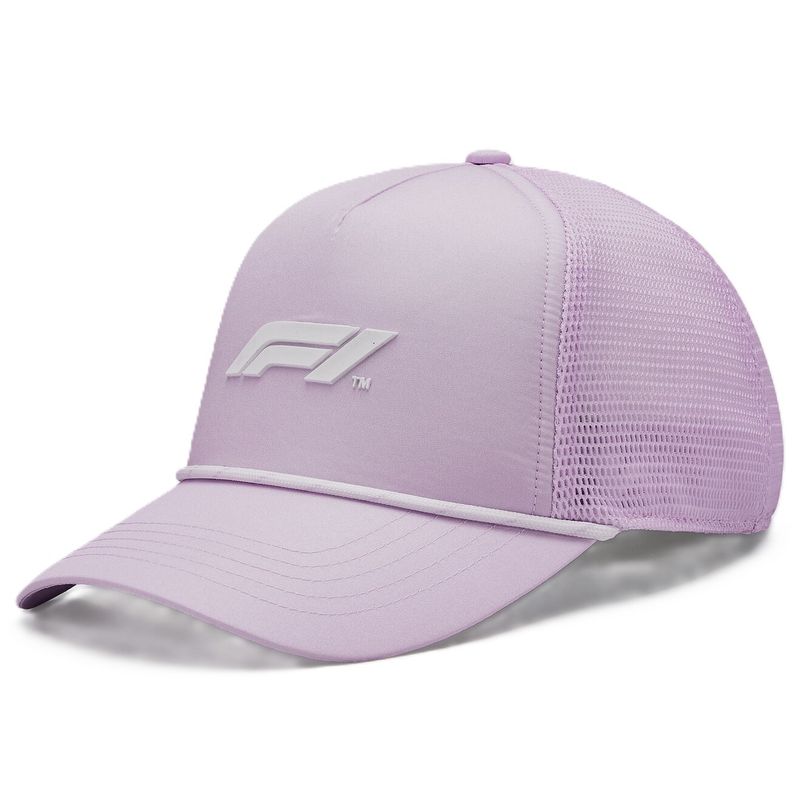 FORMULA 1 - Gorro Oficial Formula 1 Logotipo F1 3D Con Malla Lila Pastel