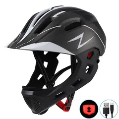 LUBABYCAS - Casco Integral Infantil Bici 2 En 1 Slight Negro