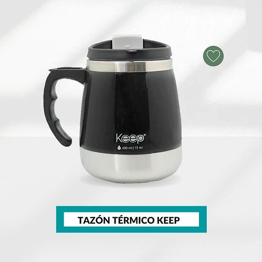Mug Tazon Termico Color Negro 400ml