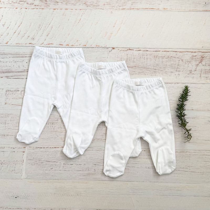 WAWA BABY DESIGN - Pack 3 Patitas Blancas Wawa Algodon Pima