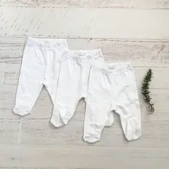 WAWA BABY DESIGN - Pack 3 Patitas Blancas Wawa Algodon Pima