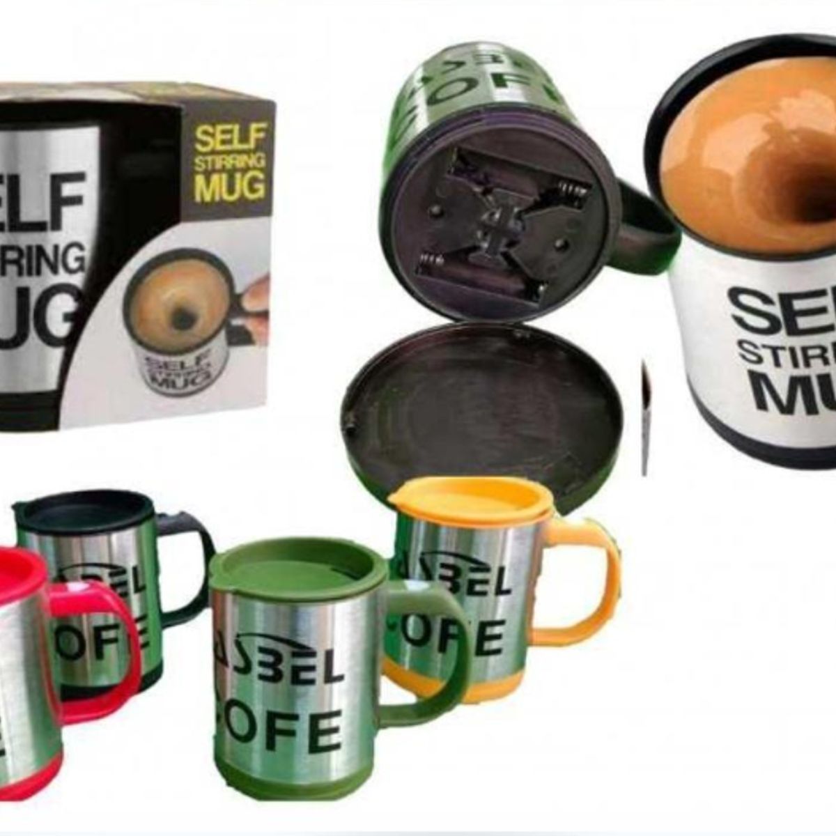 GENERICO - Taza Auto Mezcladora Color Amarillo