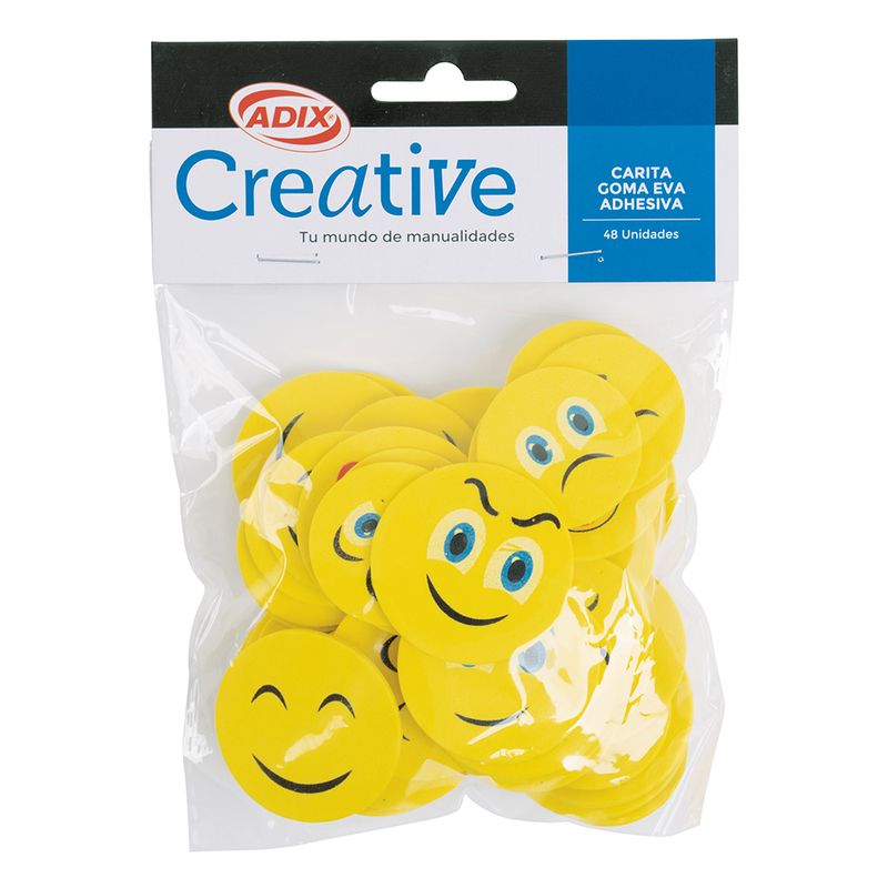 CREATIVE - Carita Goma Eva Adhesiva 48u
