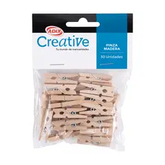 CREATIVE - Pinza Perritos Madera Natural