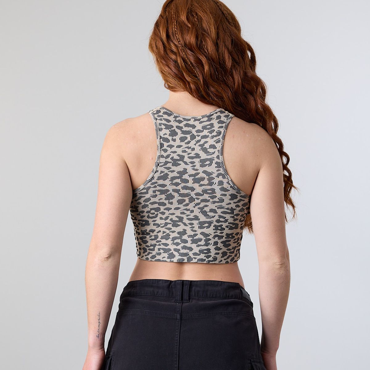 POLEMIC - Polera Top Halter Mujer tejido leopardo Polemic