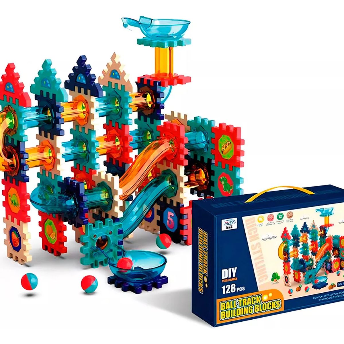 GENERICO - Bloques con Tobogán 128 piezas