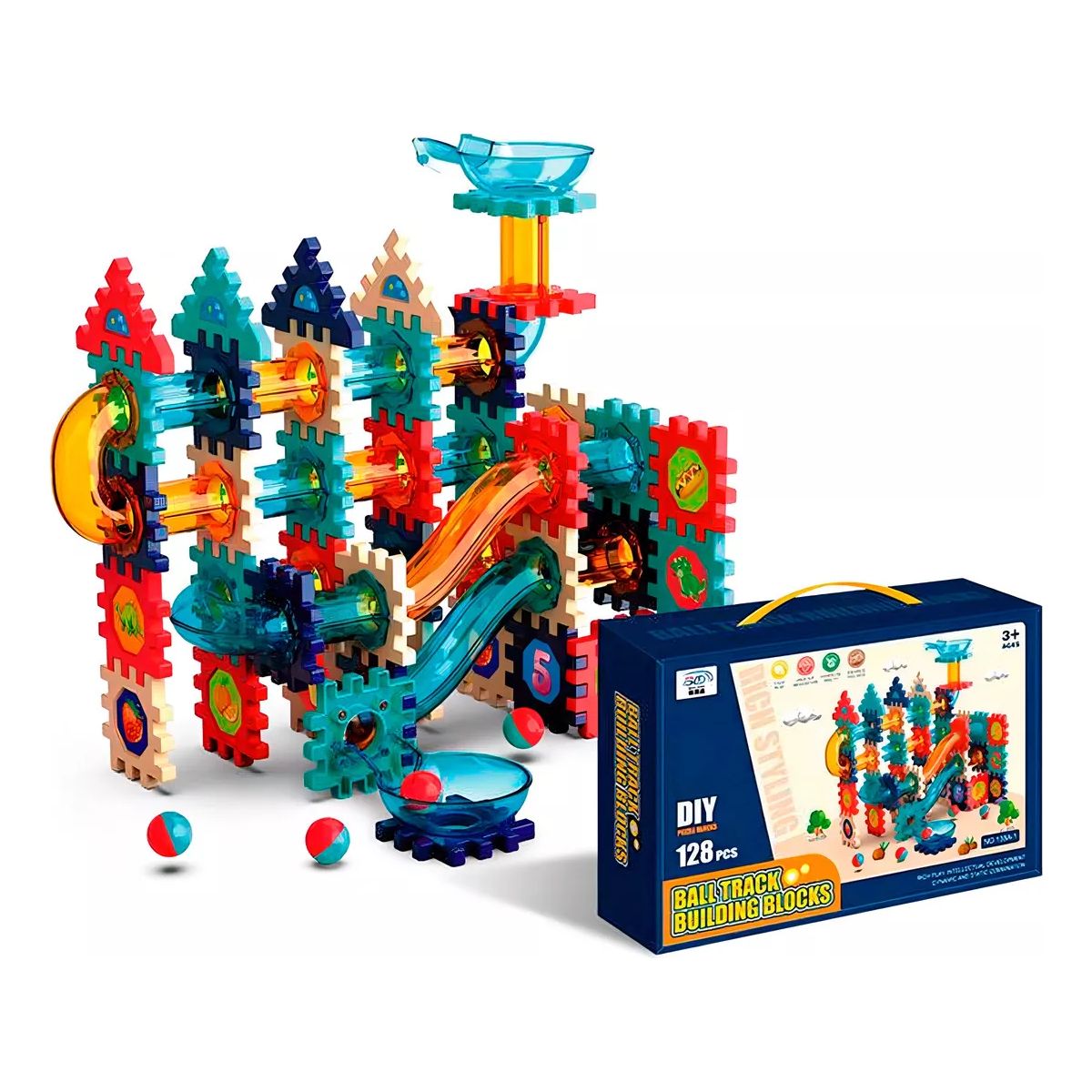 GENERICO - Bloques con Tobogán 128 piezas