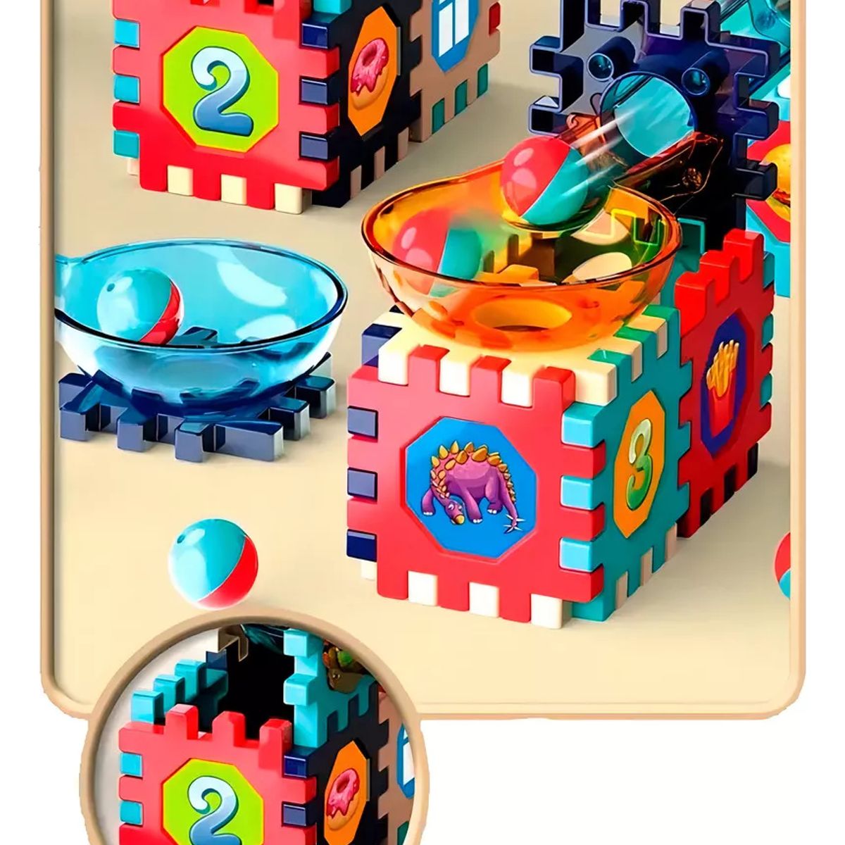 GENERICO - Bloques con Tobogán 128 piezas