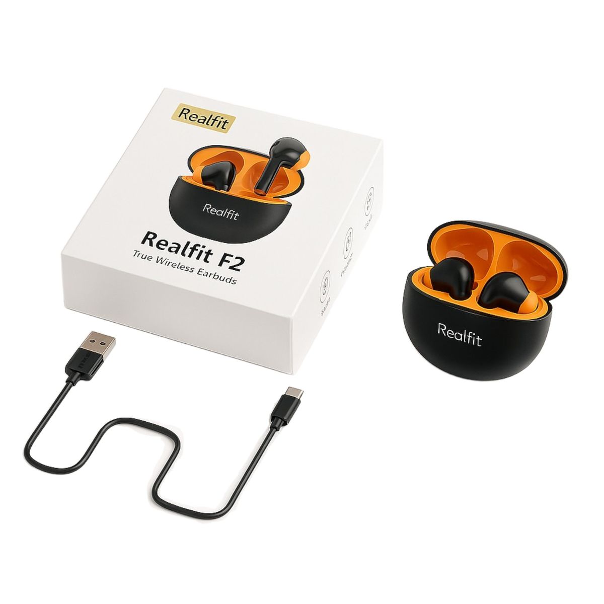 OEM - Audífonos Inalámbricos Realfit F2 - Sonido HIFI Inalámbricos con Larga Batería