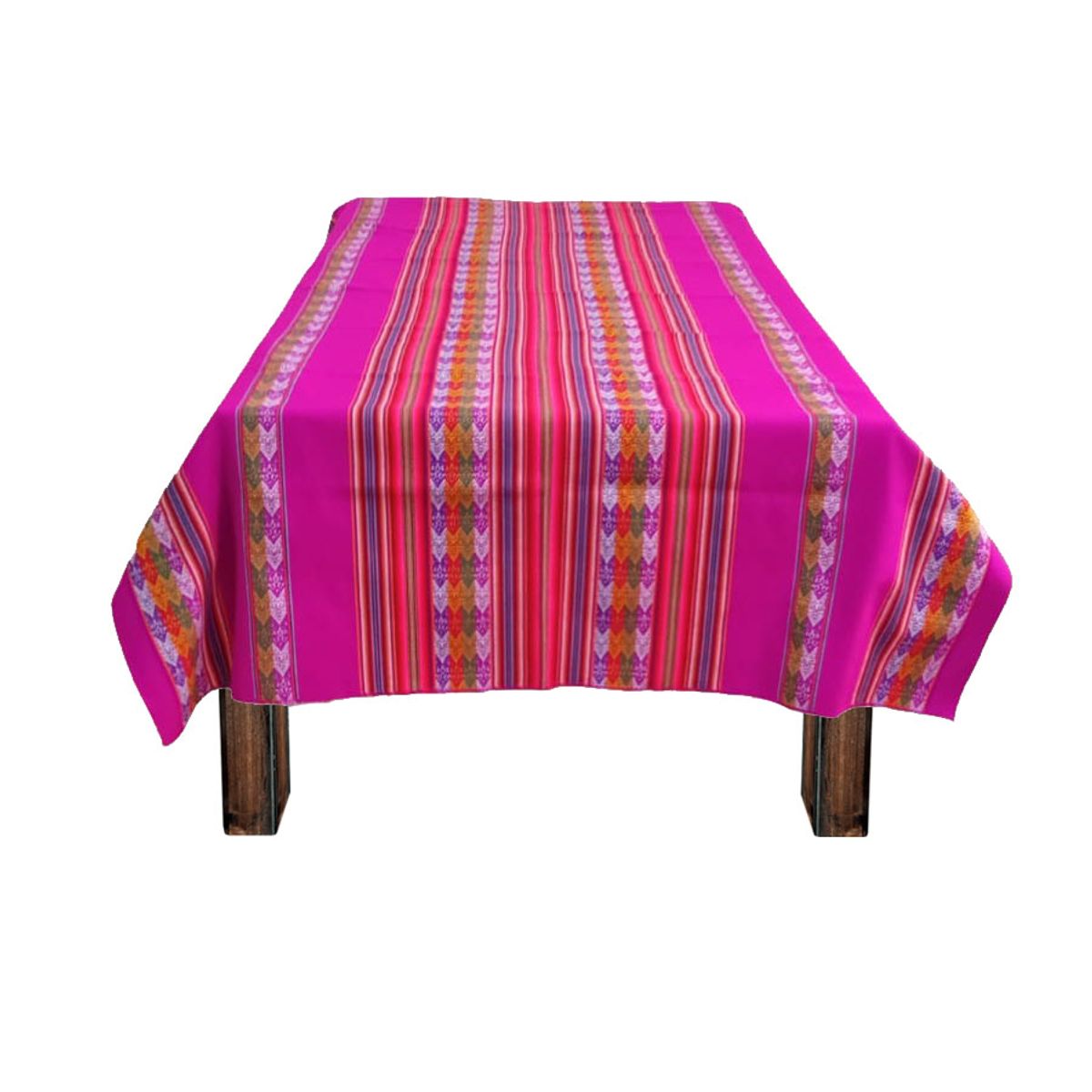GENERICO - Manta Mantel Aguayo Andino 1.10 X 2,30 cm Decorativos Fucsia