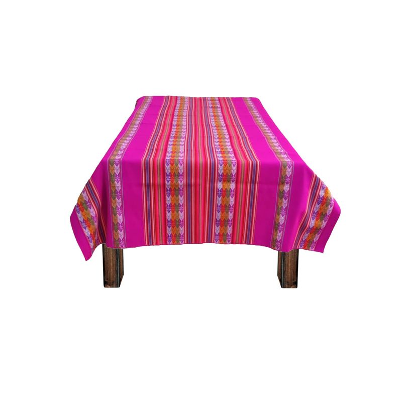 GENERICO - Manta Mantel Aguayo Andino 1.10 X 2,30 cm Decorativos Fucsia