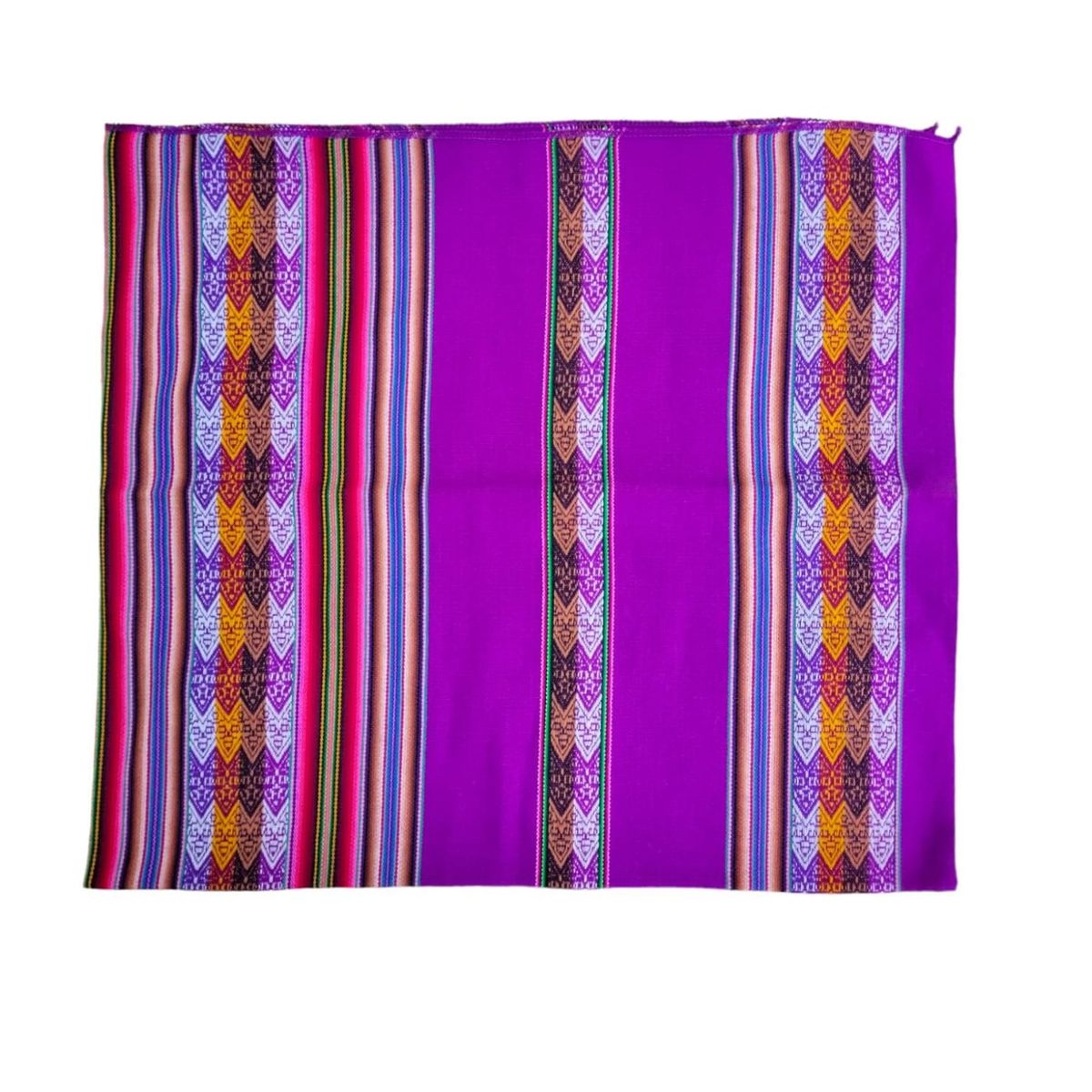 Manta Mantel Aguayo Andino 1.10 X 2,30 cm Decorativos Violeta, marca GENERICO - Foto 2