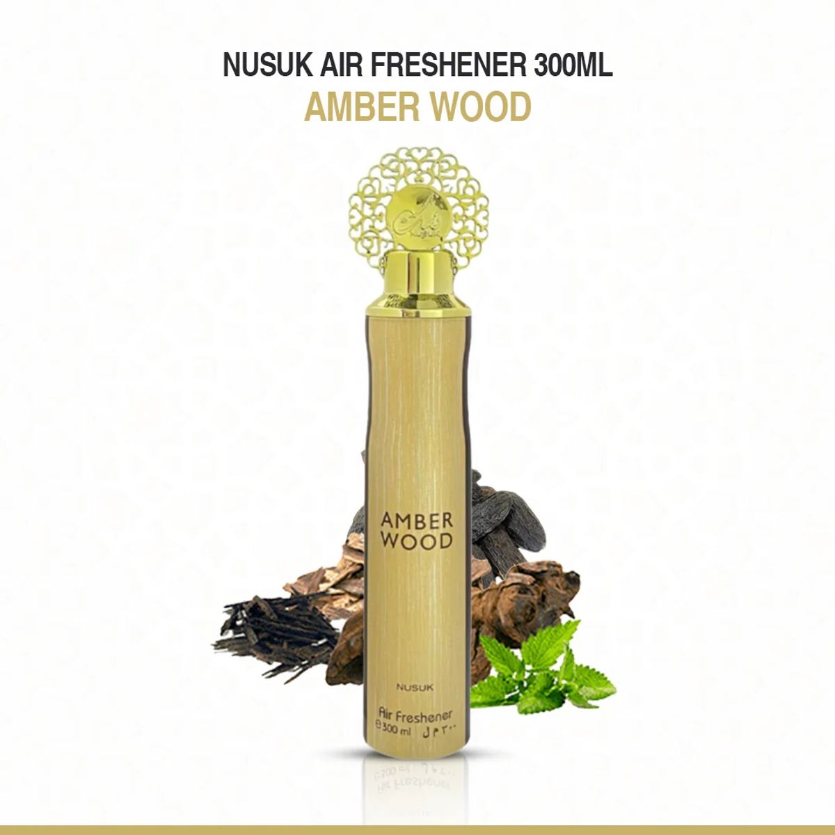NUSUK - Ambientador Spray Nusuk Amber Wood 300 Ml