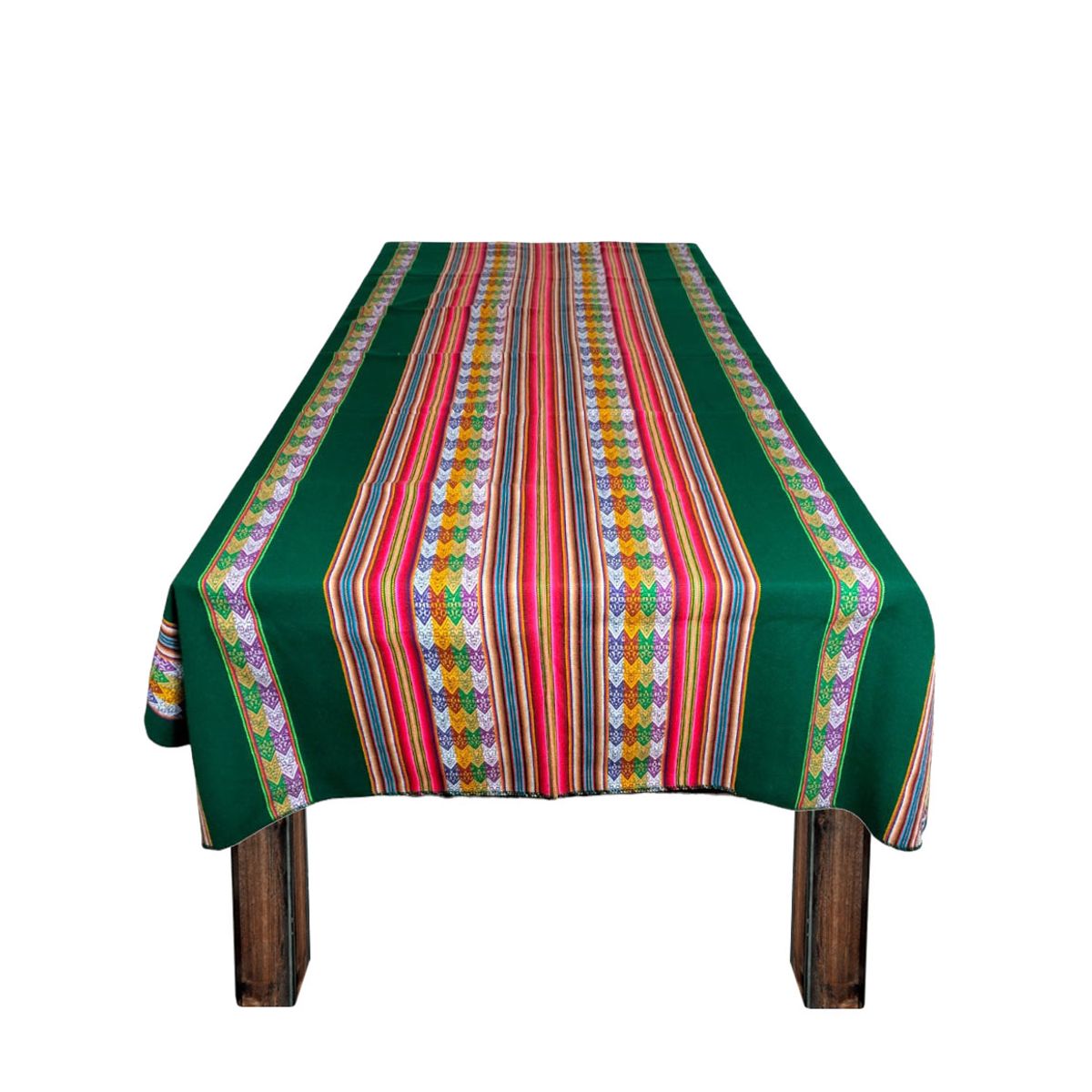 Manta Mantel Aguayo Andino 1.10 X 2,30 cm Decorativos Verde Oscuro, marca GENERICO - Foto Principal