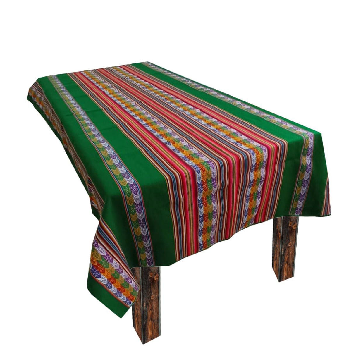 Manta Mantel Aguayo Andino 1.10 X 2,30 cm Decorativos Verde Oscuro, marca GENERICO - Foto 2