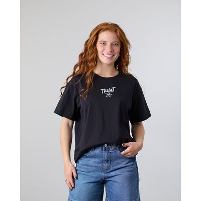 Imagen 2 del producto Polera Mujer Algodón Negro Grafitti Relaxed