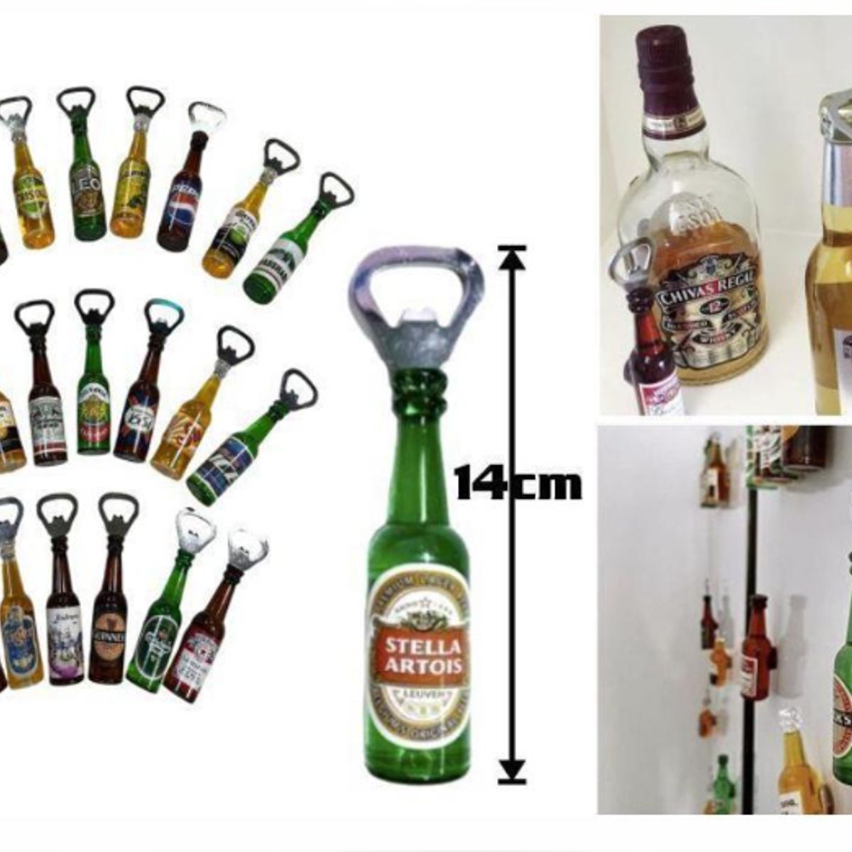 GENERICO - Destapador De Botellas Con Imán Multicolor