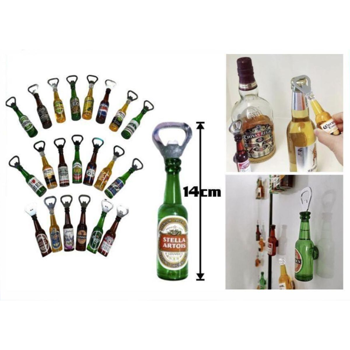 GENERICO - Destapador De Botellas Con Imán Multicolor