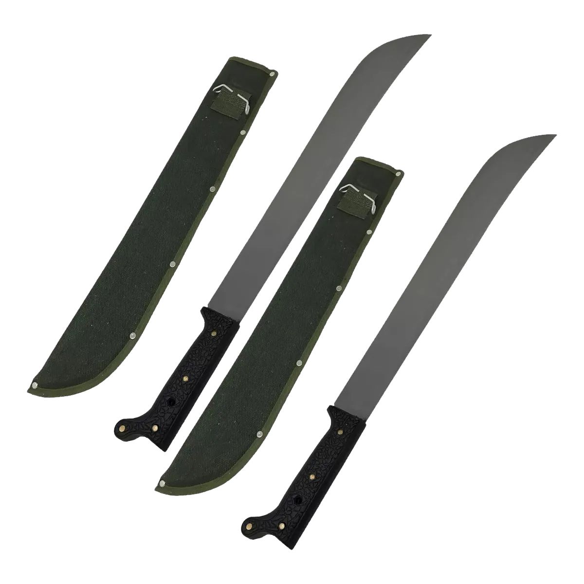 GENERICO - Machete Outdoor Acero Inoxidable Con Funda Pack De 2