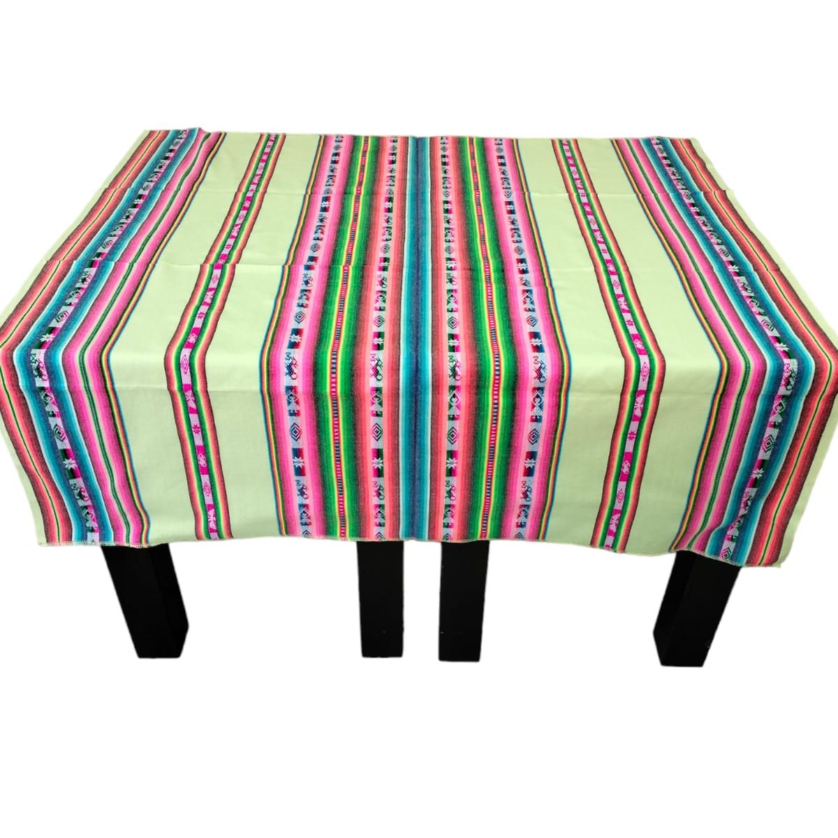 GENERICO - Manta Mantel  De Aguayo  Andino De Tela Boho 1.20 X 1.10 Cm Amarillo Claro