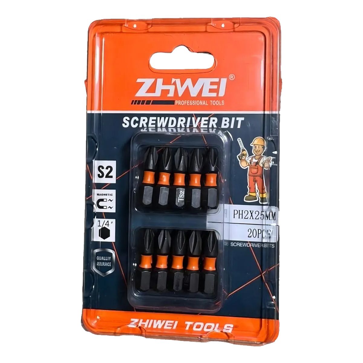 GENERICO - Set Juego De 20 Puntas Impacto Ph2 X 25mm iman