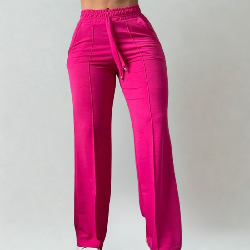 DESIGNERS - Pantalon de Mujer Palazzo Buzo Algodon