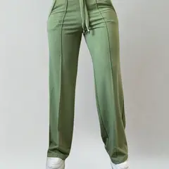 DESIGNERS - Pantalon de Mujer Palazzo Buzo Algodon