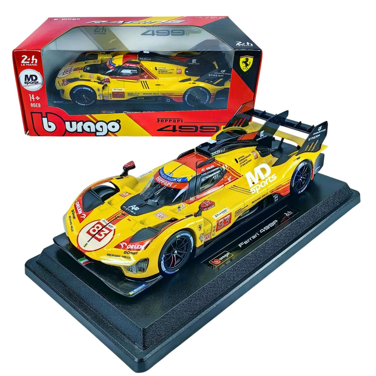 BBURAGO - Auto LeMans Ferrari AF Corse 499P LM 2024 #83 Caja Normal Burago 1:24