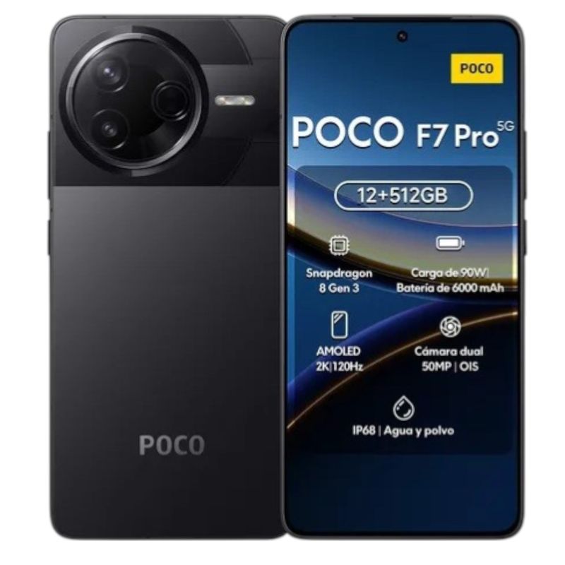 XIAOMI - Xiaomi Poco F7 Pro 5g 512Gb Negro 12Gb Ram