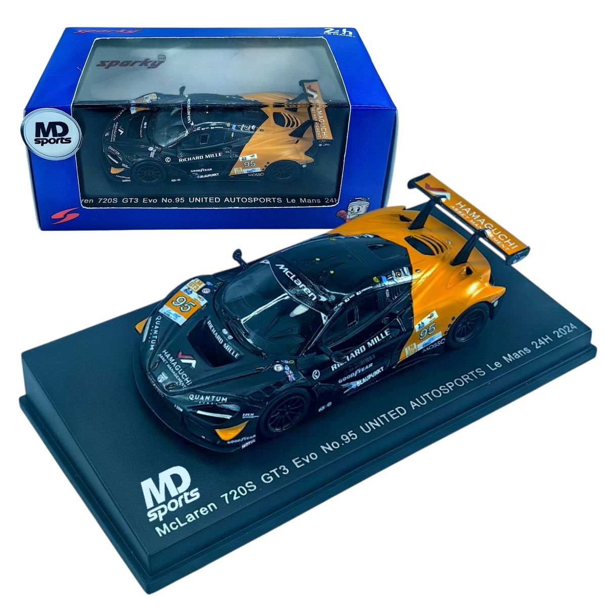 SPARK - Auto LeMans Mclaren 720 GT3 LM2024 Nico Pino Caja Acrilic 1:64