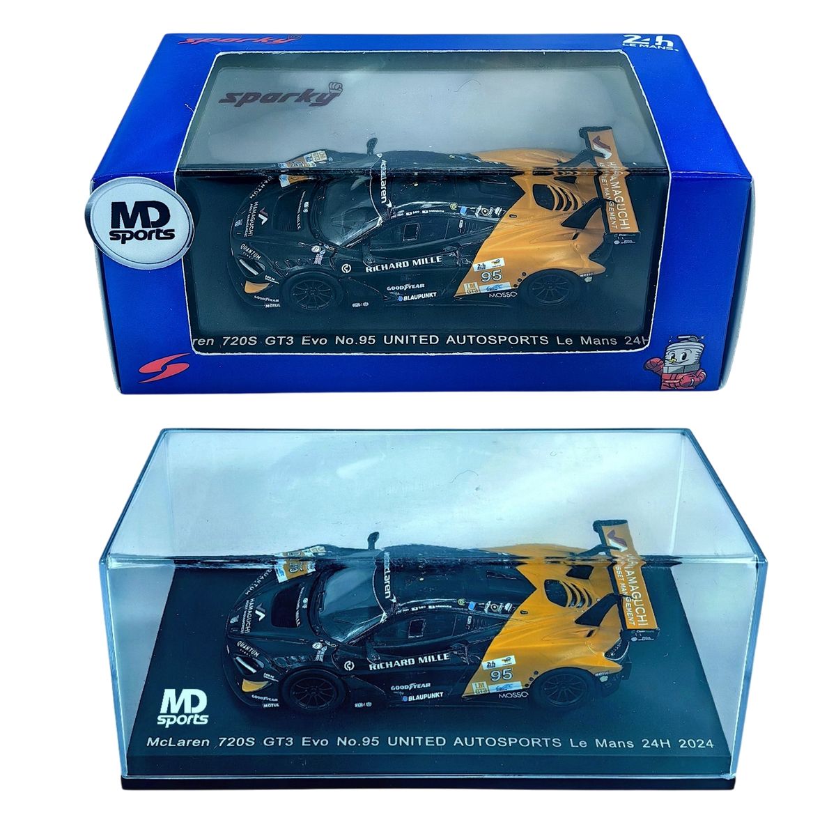 SPARK - Auto LeMans Mclaren 720 GT3 LM2024 Nico Pino Caja Acrilic 1:64