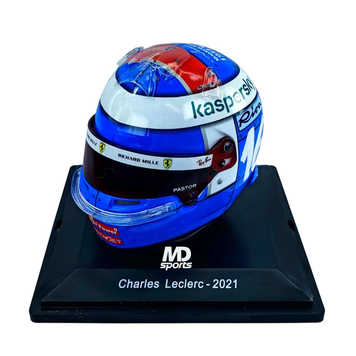 SPARK - Casco Formula 1 Ch. Leclerc Ferrari GP Monaco 2021 Spark 1:5