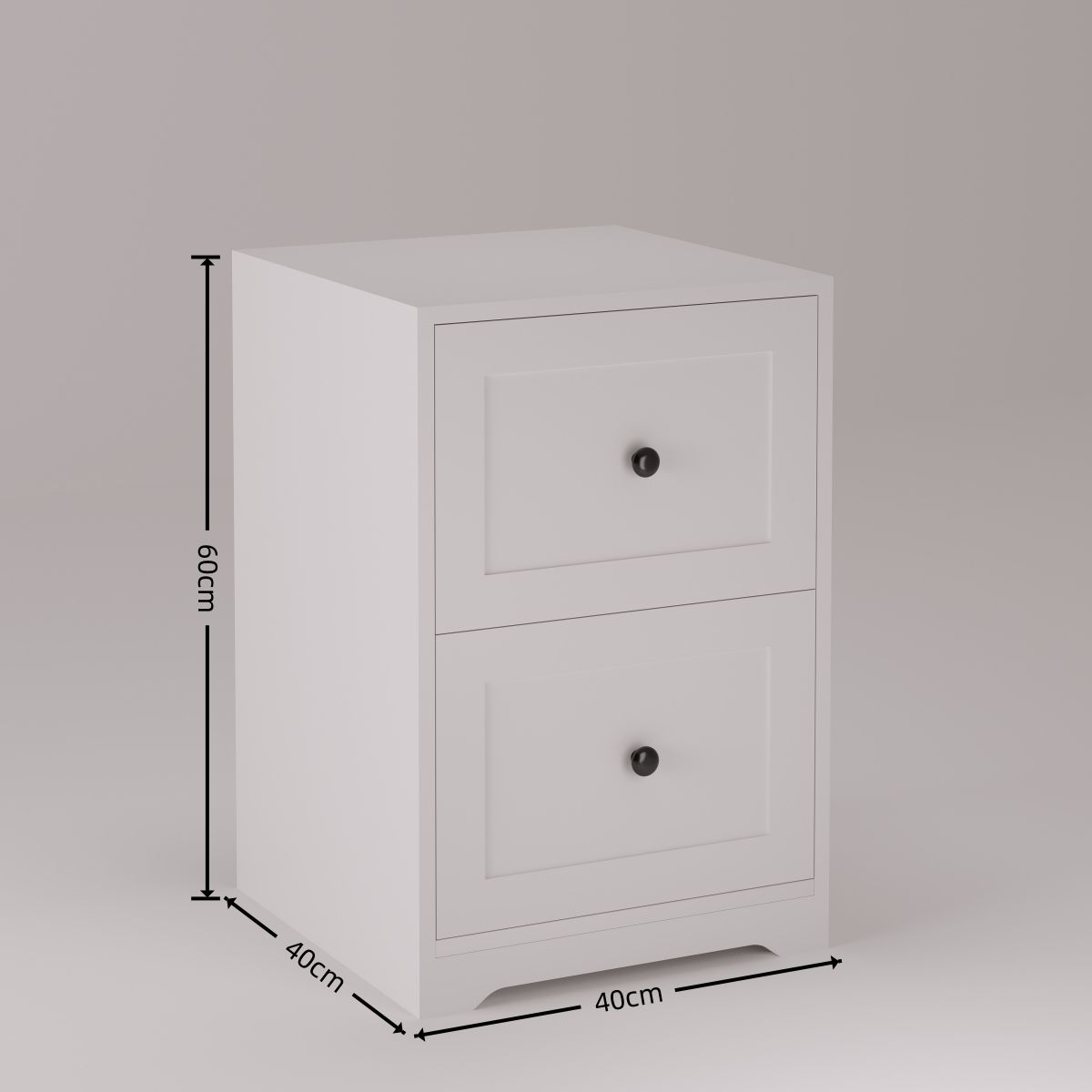 GENERICO - Velador Con Cajón Con Rieles 2 Nivel 40x40x60 Mesa De Noche