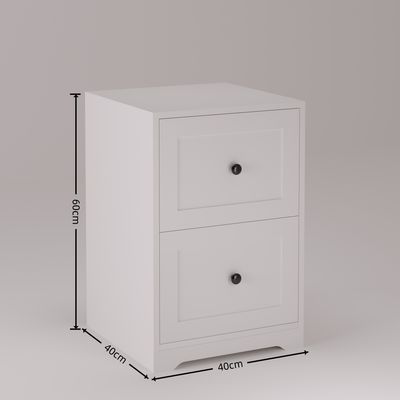 Imagen 2 del producto Velador Con Cajón Con Rieles 2 Nivel 40x40x60 Mesa De Noche