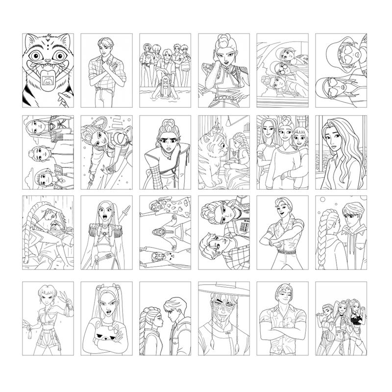 GENERICO - Cuaderno Colorear Kpop Demon Hunters Demon Hunters