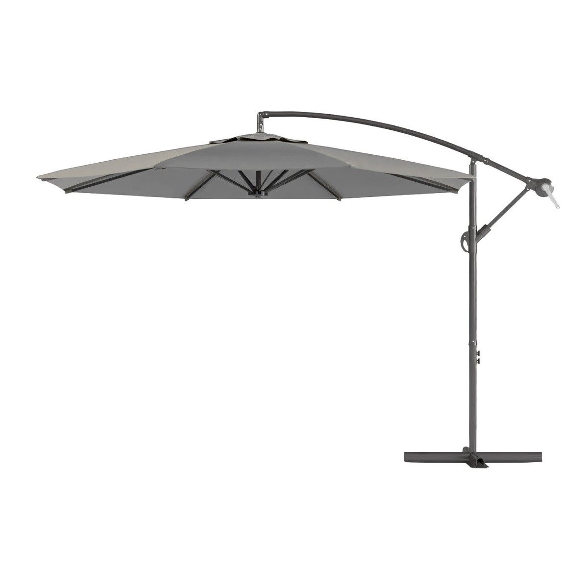 VINCENZI - Quitasol Lateral 3x3mt Sombrilla Terraza Sol Lluvia Gris Vincenzi