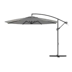 VINCENZI - Quitasol Lateral 3x3mt Sombrilla Terraza Sol Lluvia Gris
