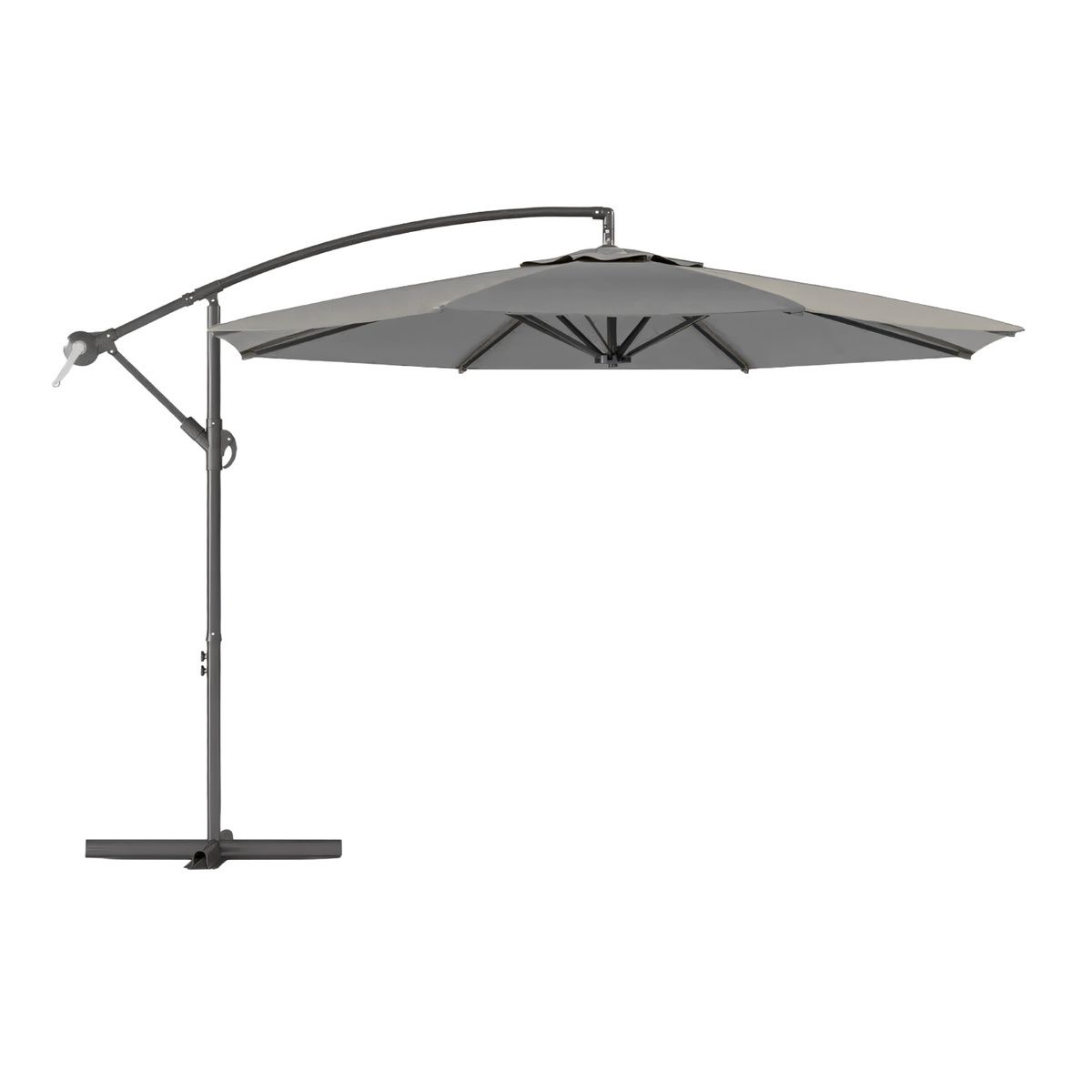 VINCENZI - Quitasol Lateral 3x3mt Sombrilla Terraza Sol Lluvia Gris Vincenzi