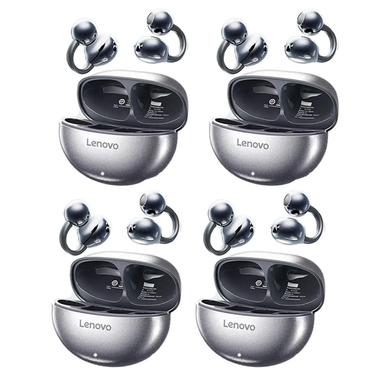 LENOVO - Set 4 Audífonos Lenovo TA140  Tws Auriculares Bluetooth 54-Blanco