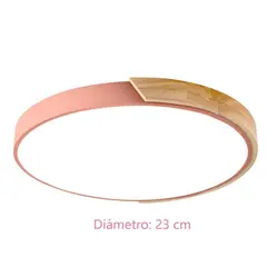 CASA NEW - Lámpara de Techo Moderna 23cm Redondo 3 Colores - Rosa