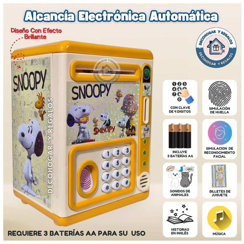 GENERICO - Alcancía Juguete Electrónica Musical Niños Clave y Huella