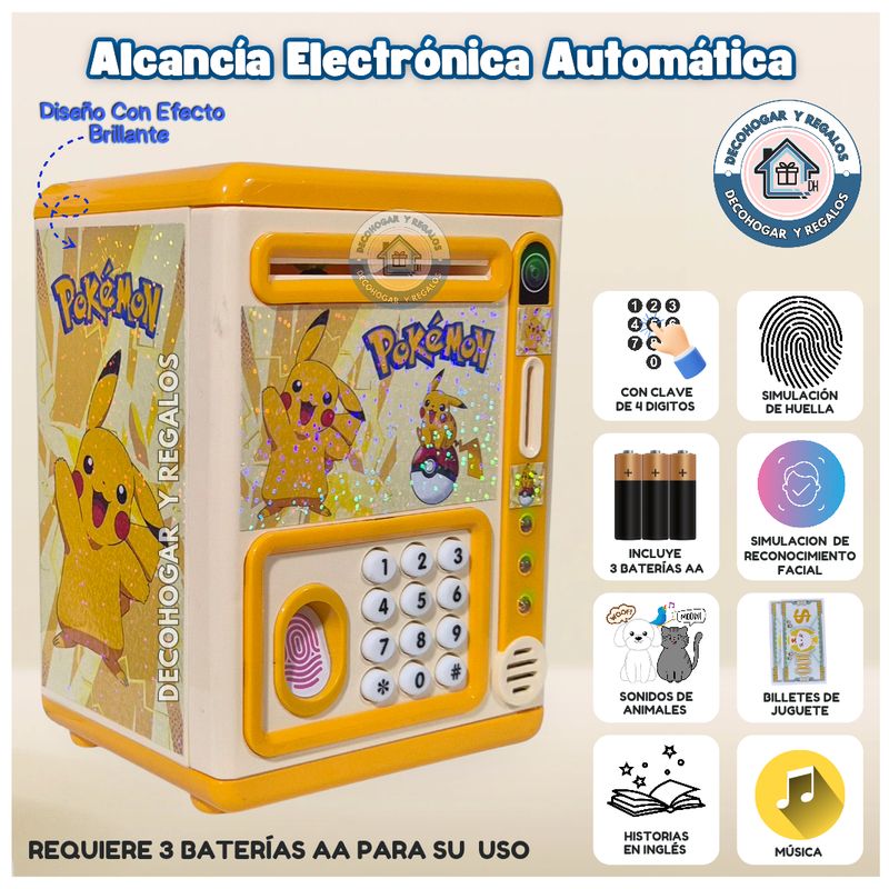 GENERICO - Alcancía Juguete Electrónica Musical Niños Clave y Huella