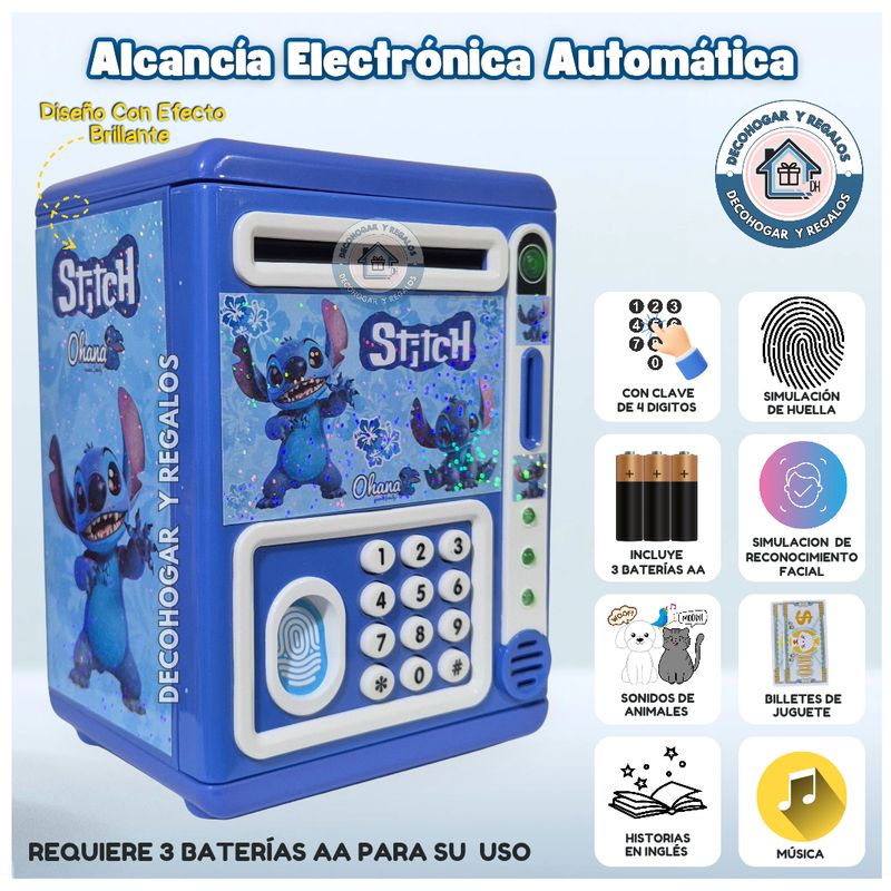 GENERICO - Alcancía Juguete Electrónica Musical Niños Clave y Huella