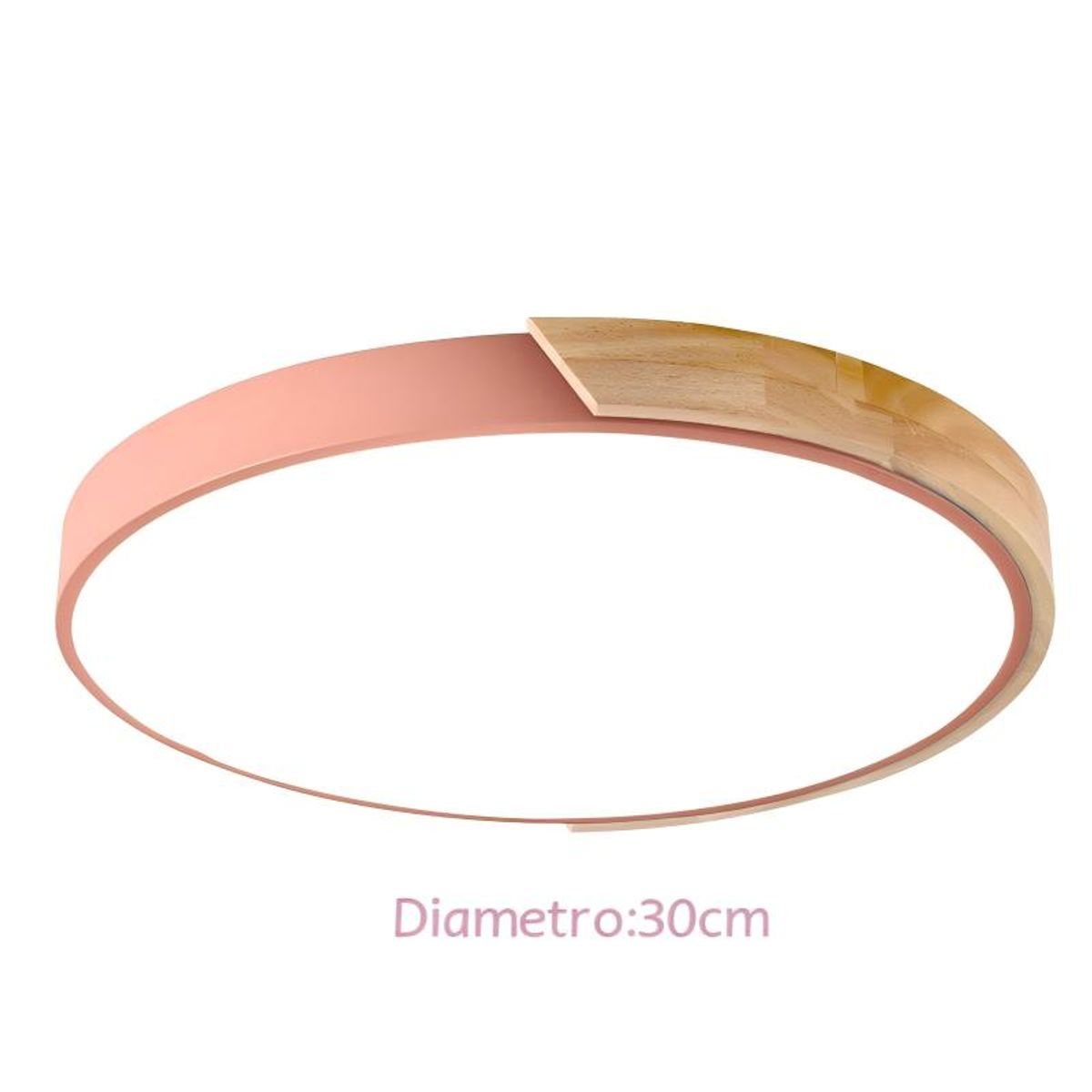 CASA NEW - Lámpara de Techo Moderna 30cm Redondo 3 Colores - Rosa