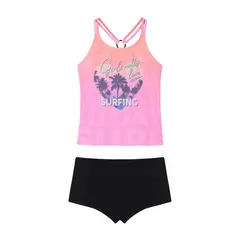 H2O WEAR - Traje de Baño Niña Teens Tankini UV50 Hot Pant Rosa - Rosa