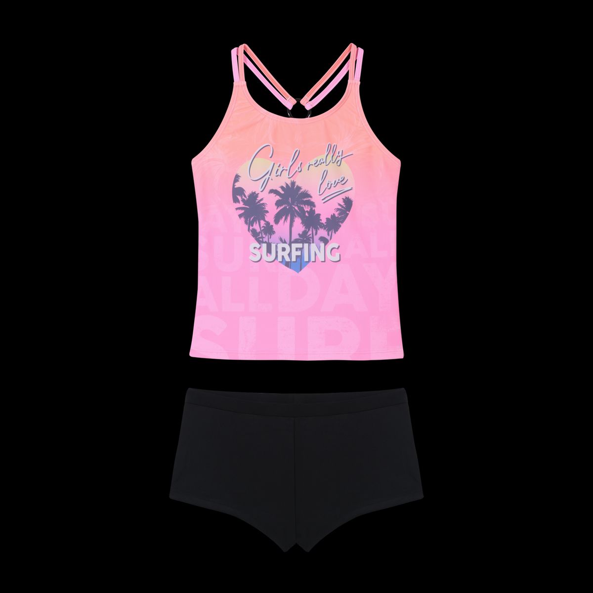 H2O WEAR - Traje de Baño Niña Teens Tankini UV50 Hot Pant H2O Wear Rosa - Rosa